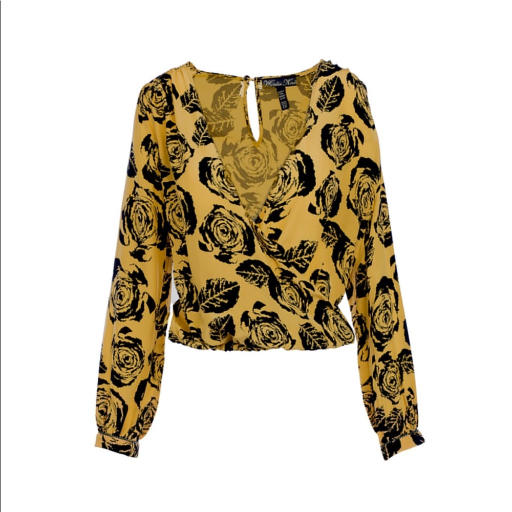 Winter Kate by Nicole Richie Deep V Blouse NWT